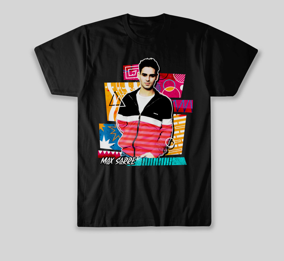 Max Sarre GEOMETRIC BLACK TEE